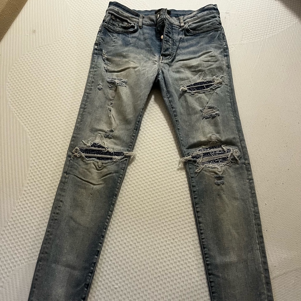 AMIRI BLUE BANDANA JEANS